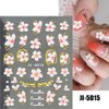 3D Embossed Flower Leaves Nail Art Stickers Decals 4 Sheets 5D Self-Adhesive Pegatinas Uñas Summer Nail Supplies Nail Art Design Decoration Accessories