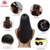 Beauhair 7A Brazilian Straight Hair 3 Bundles with Lace Closure (8 10 12+12 Free Part closure) Virgin Human Hair Weave 100% Unprocessed Human Natural Black Straight Remy Hair Extensions
