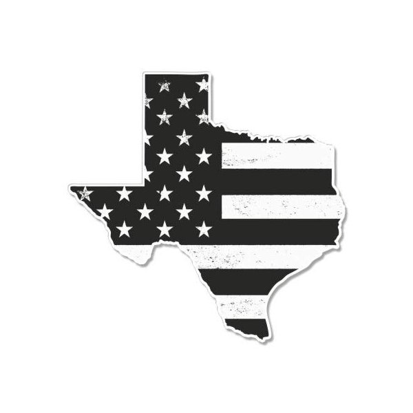 Texas American Tactical Military Flag - 5" Vinyl Sticker - for Car Laptop I-Pad - Waterproof Decal