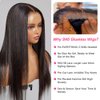 TENACOO 9x6 Wear and Go Glueless Wig Pre Cut Pre Plucked Bleached Knots Human Hair Wig Glueless Wigs for Black Women Human Hair Glueless 200% Density Ready to Go Straight Lace Front Wigs 26 inch
