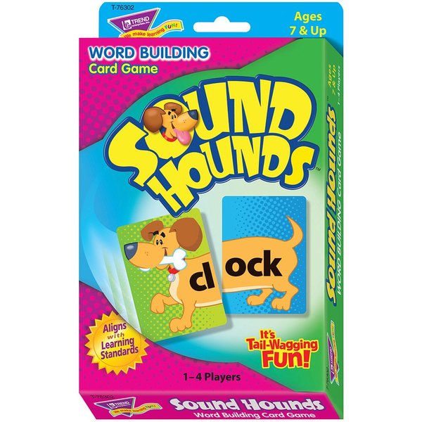 Trend Enterprises: Sound Hounds Word Building Card Game, Match Word Beginnings with Endings to Spell Words and Score Points, Make Over 400 Words, 1 to 4 Players, for Ages 7 and Up