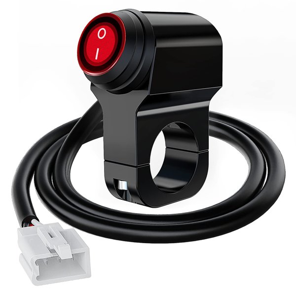 Nilight Motorcycle Handlebar Switch Plug and Play 12V ATV Handlebar Light Switch Push Button Waterproof ON Off Switches for ATV UTV Driving Lights- Fits 7/8" Handlebars (22mm)