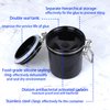 AUEAR, Eyelash Glue Storage Tank Lash Extension Organizers Activated Carbon Sealed Storage Jar Leak Proof Container Cylinder (Black)