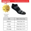 Saucony Men's Multi-Pack Mesh Ventilating Comfort Fit Performance No-Show Socks, Fashion Tipped Black (6 Pairs), 8-12