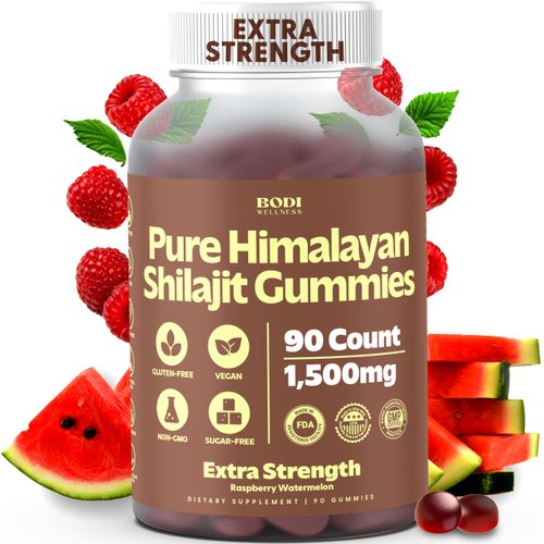 Pure Himalayan Shilajit Gummies 1500mg - 90 Vegan, Sugar-Free Gummies with 85+ Trace Minerals & Fulvic Acid, Non-GMO Shilajit Supplement for Men & Women