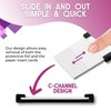 Availey 60 Pack Magnetic 'C' Channel Label Holders for Metal Racks and Shelves with Protective Films and Replacement Strips 3" x 1"