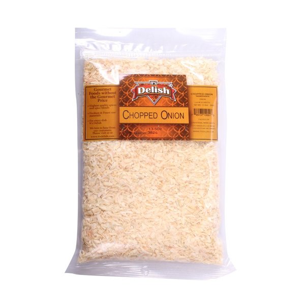 Gourmet Dried Chopped Onion by It’s Delish, 1 Lb (16 Oz) - No Preservatives, All Natural Dehydrated Onions Flakes, Certified Kosher