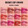 Dulele 12Pcs Watery Liquid Lipstick Set, Moisturizing & Highly Pigmented Colored Lip Gloss, Longwear Not Fade Rose Lip Tint Stain with Gift Box