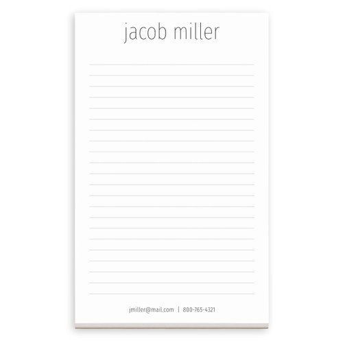 Modern Hairline Text Customized Notepad - Personalized Paper - Writing Pad - To Do List Notepad