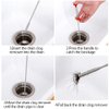 Kaxich Drain Clog Remover, 4pcs Stainless Steel Hair Catcher Clog Remover 23.6 Inch Spring Pipe Dredging Cleaning Tools Drain Relief Sewer Hair Cleaner for Kitchen Sink, Bathroom Tub, Toilet