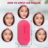 Ice Roller Pink for Face to Enhance The Glow Naturally and Skincare, Ice Facial Cube Face Massager, Silicone Ice Mold for Beauty and Skincare Gift for Women Ice Roller (Pink)