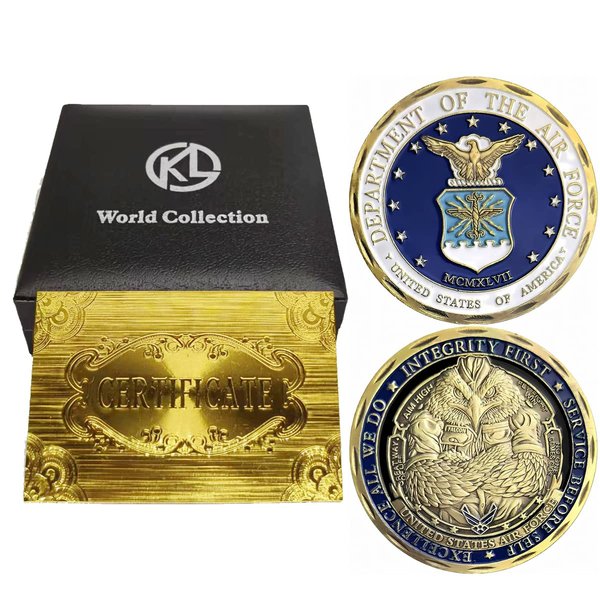 Jofanvin Air Force Gifts ChallengCoin Sets with Box,Best Gifts for Airmen (AIR Force)
