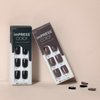 KISS imPRESS No Glue Mani Press On Nails, Color, 'All Black', Black, Short Size, Squoval Shape, Includes 30 Nails, Prep Pad, Instructions Sheet, 1 Manicure Stick, 1 Mini File