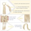Fanguilar 26 Inch Long Braided Ponytail Extension with Hair Tie Bleach Blonde Straight Wrap Around for Women Synthetic High Temperature Fluffy Natural Soft Hair Piece for Daily Wear