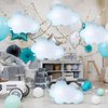6 Pieces Cloud Balloons,White Cloud Foil Balloons,Cloud Balloons Baby Shower,Cute Cloud Shaped Balloons for Boys Girls Baby Shower Themed Party Birthday Party Wedding Decorations Supplies