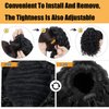 Generic Curly Ponytail Extension 10 Inch Drawstring Ponytail Hair Natural Black Fluffy Hairpiece Women Daily Party Hair Extensions