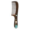 TAN MUJIANG Hair Comb Natural Wood Anti-static (Butterfly & Lotus)