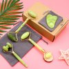 Jade Roller & Gua Sha Set, 4 in 1 Gua Sha Facial Massage Tool Beauty Face Roller Tools for Neck, Eyes, Body Muscle Relaxing and Relieve Fine Lines and Wrinkles