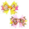2PCS Bunny Hair Bow Clips Barrettes Cute Rabbit Hair Alligator Clips Yellow Pink Ribbon Hair Bow Hairpin Accessories for Kids Girls Toddlers Teens Easter Party Supplies