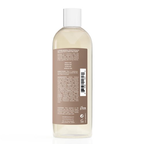 Deep Steep Magnesium Bubble Bath, 15.6 oz – Foaming Soak with Magnesium, Coconut Oil, Aloe, Vitamin C, Shea Butter & Argan Oil – Vegan, Clean Beauty for Stress & Sleep (Brown Sugar Vanilla)