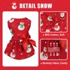 Dog Christmas Dress Dog Christmas Costumes Girl Snowman Stretchy Dog Dress Funny Dog Costumes Puppy Clothes with Bowtie Dog Outfit for Small Dogs Cats Puppy(L)
