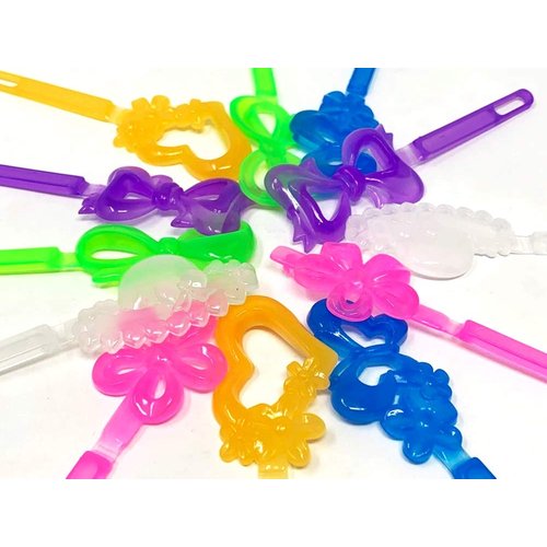 Tara Girls Self Hinge Multi Design Plastic Bow Hair Barrettes Selection Pack Of 3 (BR54)