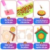 36 Pcs Wooden Magnets DIY Kit Wooden Art Craft Hanging Ornament Painting Craft Kit Gifts for Kids Boy Girl Easter Crafts Toys Basket Goodie Bag Stuffers