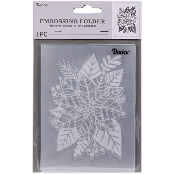 DARICE EMBOSS FOLDR BACKGRD POINSETTIA