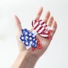 4th of July Bow Clips Independence Day Hair Bows Clips Red Blue Glitter Star Girls Bow Design Patriotic Parade Hair Decoration for Children Girls Women Party Supplies