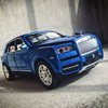 BDTCTK 1/24 Scale Rolls-Royce Cullinan SUV Model Car Toy, Zinc Alloy Pull Back Diecast Toy Cars with Sound and Light for Kids Boy Girl Gift (Blue)