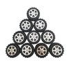 EUDAX 50pcs Plastic Roll 2mm Dia Shaft Toys Wheel and 25Pcs STEM Shaft Round Rod Axles for DIY Toy RC Car Truck Boat Helicopter Model Part