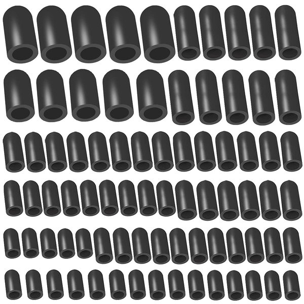 Vacuum Hose Caps, 80 PCS Vacuum Cap Assortment, Automotive Carb Line for Carburetor Vacuum Plugs, Intake Manifold Vacuum Fitting 6 Sizes
