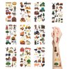 Farm Animal Temporary Tattoos for Kids,10 Sheets Barnyard Farm Theme Waterproof Fake Tattoos for Birthday Party Favors Goodie Bags Stuffers Party Fillers