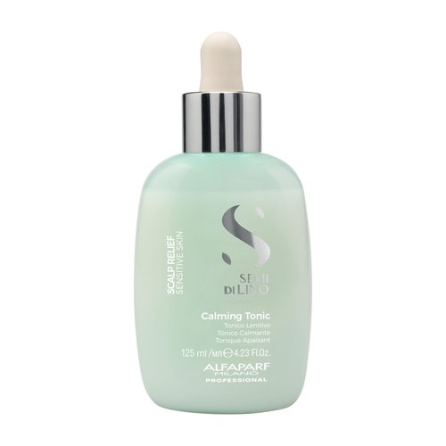 Alfaparf Milano Semi Di Lino Scalp Relief Calming Tonic for Sensitive Skin - Calming Dry Scalp Treatment & Scalp Detox to Soothe, Sleek and Shine - Professional Salon Quality (4.23 oz / 125 ml)