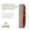 Kent 12T All Coarse Hair Detangling Comb Wide Teeth Pocket Comb for Thick Curly Wavy Hair. Hair Detangler Comb for Grooming Styling Hair, Beard and Mustache. Saw-Cut Hand Polished. Handmade in England