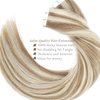 Lacer Hair Tape in Extensions Real Human Hair Double Side 20 Inch Color P#6/60A Piano Medium Brown Mixed with Platinum Blonde Seamless Remy Tape in Hair Extensions 50g Per Package 20 Pieces