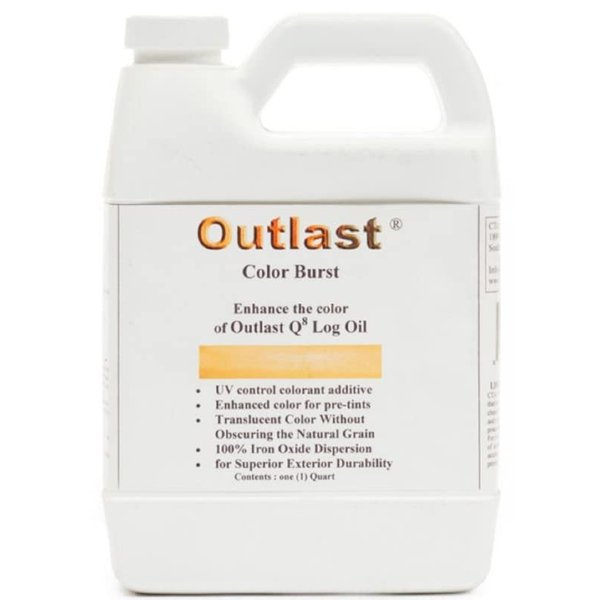 Outlast - Color Burst - Color Enhancer for Deeper, Richer Color Tones with Outlast Q8 Log Oil - Redwood - 1 Quart