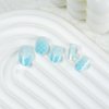 Kawyehu Kids Press on Nails Short Almond Children Fake Nails Artificial Nail Tips Adhesive Full Cover Short False Fingernails for Girls Kids Nail Decoration (Shine Ocean Party)