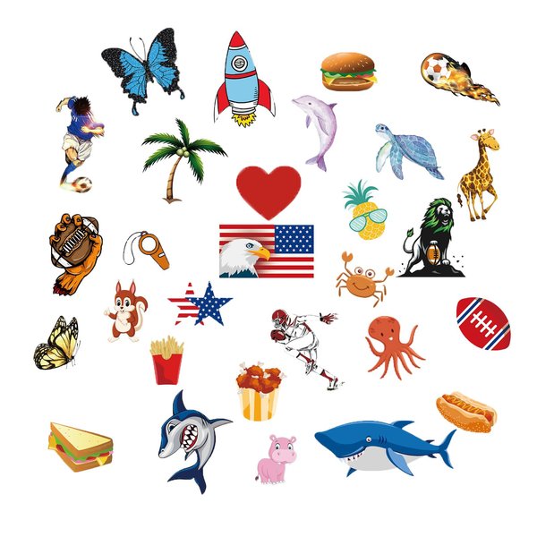 20 sheets of temporary tattoo stickers cosplay Long-Lasting 4 days