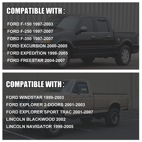 Ignition Switch Lock Cylinder Door Lock Cylinder Compatible with Ford F150 1997-2003 Ford F250 F350 1997-2007 Ford Excursion 2000-2005 Replace OE# LC6177 + DL5885 X2 + 597638(No Chip)