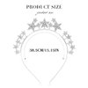 Fashey Halo Crown Headband Rhinestone Star Crown Headbands Goddess Halo Crown Costume Boho Bridal Wedding Headpiece Hair Accessories for Women and Girls (Silver)
