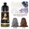 Herbishh Hair Color Shampoo for Gray Hair – Magic Colors Hair in Minutes–Long Lasting–500 Ml–3-In-1 Hair Color–Ammonia-Free | (Light Brown)