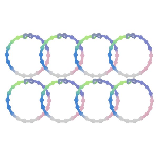 Glow Mix PRO Hair Ties: Easy Release Adjustable for Every Hair Type PACK OF 8