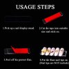EBANKU Acrylic Nail Display Stand Set, 50Pcs Acrylic Nails Holder Stand with 10M Double Sided Tape for Nails Walls, Magnetic Nail Practice Stand Manicure Tools