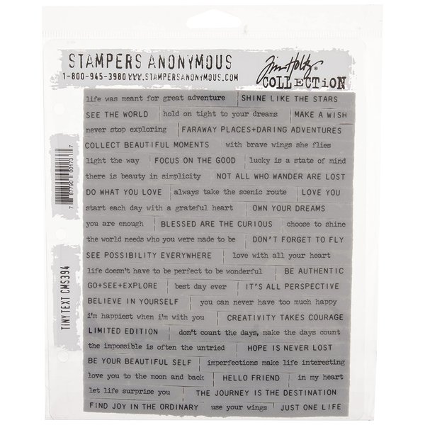 Tim Holtz - Stampers Anon CLING RBBR STAMP SET TINY TEXT, us:one size
