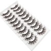 Brown Eyelashes Natural Look Dark Brown False Lashes Wispy Faux Mink Lashes Fluffy Fake Lashes 3D Strip Evelashes Pack 10 Pairs(MQ607)