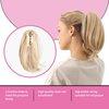 JUVABUN 10" Straight Claw Clip In Ponytail Hair Extensions - Light Gray| Synthetic Ponytail Extension | Hair Extensions for Women & Men | Washable, Realistic And Synthetic |Light Gray