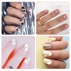 Yuanchu 6 Sheets Star Nail Stickers,3D Self-Adhesive Nail Decals Glitter Shiny Gold Silver White Black Small Stars Nail Art Supplies Manicure Accessories for Women Girls DIY Nail Art Design