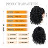 Generic Curly Ponytail Extension 10 Inch Drawstring Ponytail Hair Natural Black Fluffy Hairpiece Women Daily Party Hair Extensions