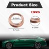 Augeny 12 PCS Oil Drain Plug Gasket, O.D 17mm Copper Crush Washer Oil Drain Plug Gasket, Copper Compression Washer Compatible with F4XY-6734-A, 11026-JA00A, 11026-01M02 350Z